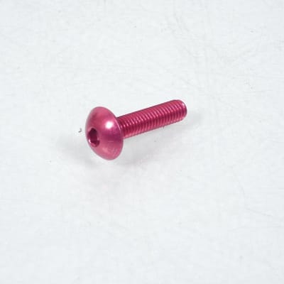 Vis Dôme large BTR M6 pas 100 25mm anodisé Rouge 3AS Racing pour moto Neuf