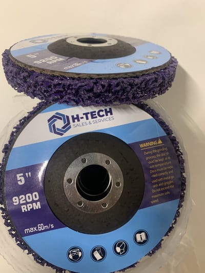 Clean slijpschijf 125mm/ cleanschijf 125mm//reinigingsschijf 5 stuks/ paars/ lila/ verf / roest