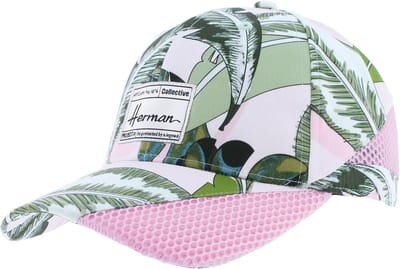 Herman casquette baseball été à motif tropical rose et mesh uni taille unique M réglable par velcro