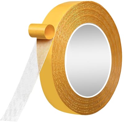 Dubbelzijdige tape voor duurzame stoffen - Super plakkerige transparante montageband voor thuis, kantoor en knutselen (25 mm x 10 m)