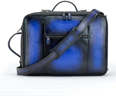 DE LAMASSU® (Zander) 2-in-1 Leren Rugzak & Schoudertas – Echt Volnerf Leer – Laptop 15,6 Inch – Camera & Business Tas – Unisex