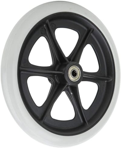 Dailygoods- Voorwielen 8" rubberen zwenkwiel - Antislipwiel - Maximale belasting 120 kg - 0,3 inch lager binnendiameter - Lichtgewicht - Duurzaam - Rolstoelwiel