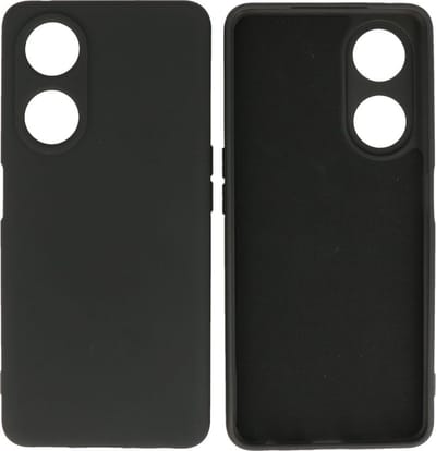 Fashion Backcover Telefoonhoesje - Color Hoesje - Geschikt voor de Oppo A98 5G - Zwart