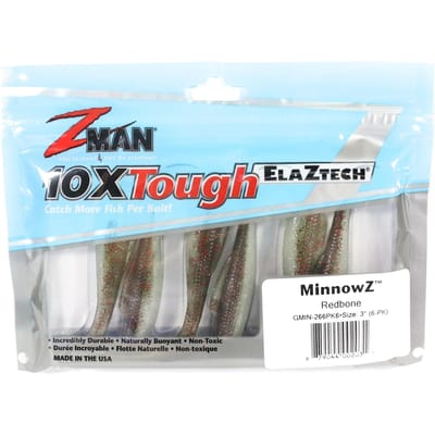 Zman zacht kunstaas MinnowZ 3 Inch 6/Pack Red Bone Glow (2031) white