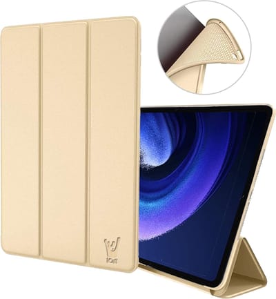 Hoesje geschikt voor Xiaomi Pad 6 - SmartDefend Book Case Cover Kunstleer Goud