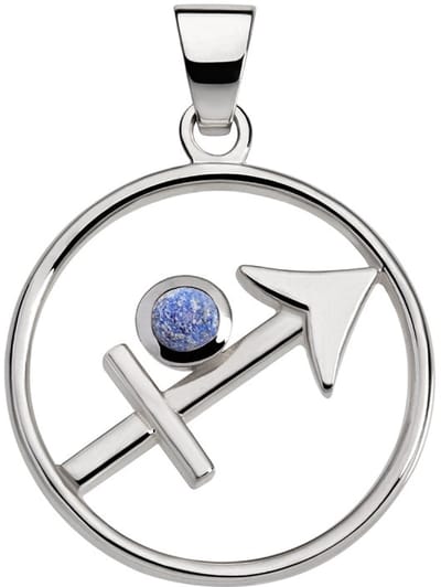 Boogschutter hanger met lapis lazuli