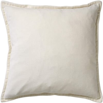 Dutch Decor CAITH - Kussenhoes 50x50 cm - 100% katoen velvet - Snow White - wit - met rits - zonder binnenkussen
