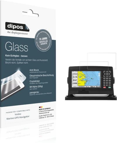 dipos – 2x Pantserfolie geschikt voor Ymiko Marine-GPS-Navigator | 9H Screenprotector