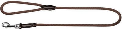 Hunter Looplijn Freestyle Nylon Rond Bruin - Hondenriem - 110x0.8 cm