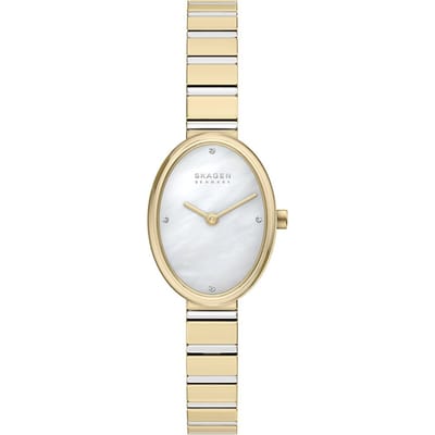 Skagen Anita Oval Vrouwen Horloge 20 mm Goudkleurig