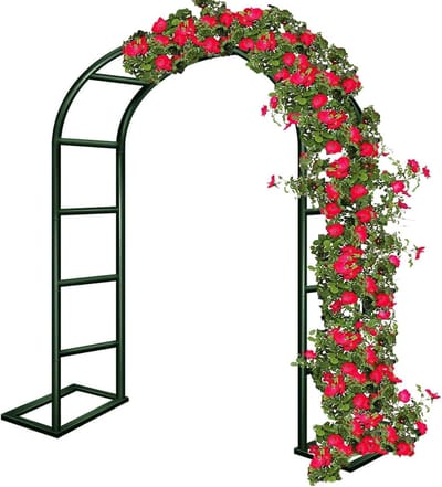 Tuinboog Metaal - Rankrooster - Decoratie Tuin - Weerbestendig Frame - 120x220 cm - Groen