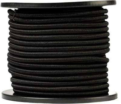 SNURO Elastisch Touw / Shockcord / Bungeekoord 8mm x 50m Zwart - Extra Sterk & Weerbestendig - voor Tent, Dekzeil, Camping & Aanhangwagen