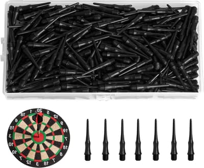 300 Stuks Zachte Dart Tips met 2BA Draad en Dart Flights - Plastic Dart Tips met Opbergdoos voor Dartliefhebbers