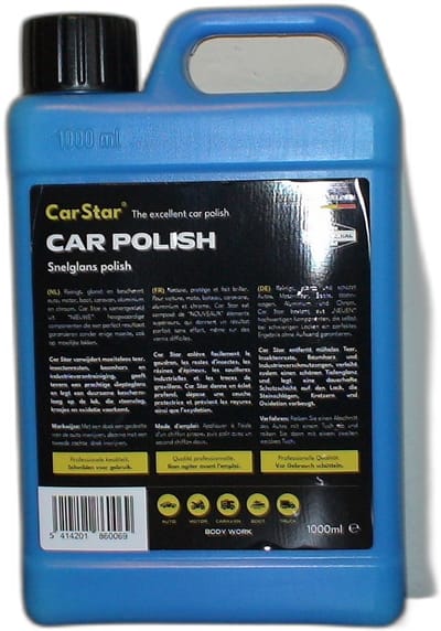 car star - autopolish -  autopoets - 1 LITER - zeer fijne hoogglans polish - geschikt voor donkere en lichte kleuren - gemakkelijk op te poetsen