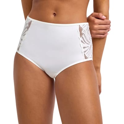 FALKE Delicate Touch Mid Waist met kant functioneel materiaal broek van onderlaag dames wit - maat M