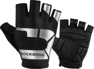 ROCKBROS fietshandschoenen halfvinger schokabsorptie ademend comfortabele mode bedrukking buitensport handschoenen