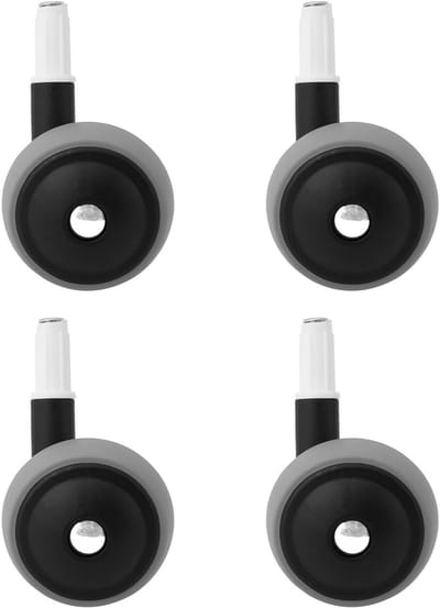Dailygoods- Loopwagenwielen 4 Stuks - Duurzaam ABS/TPE - 360° Zwenking - Stil Rollen - Vervangingswielen - Geschikt voor Loopstoeltjes - Loopwagen