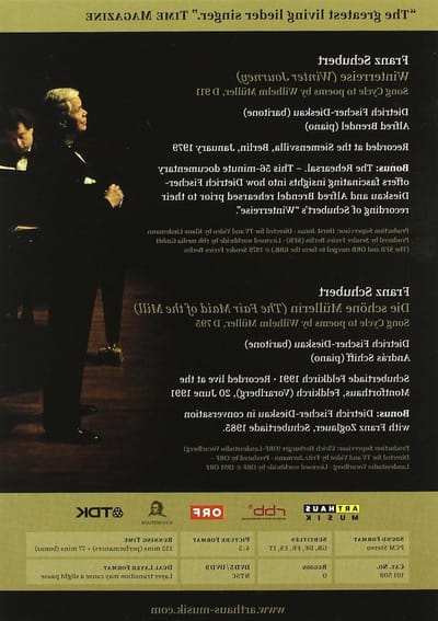 Muziek DVD - Klassieke Liederen - Muziek Beleving - Twee Liedcycli - 2 uur 36 min - Niet gespecificeerd