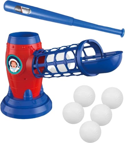 Miniatuur slagstation - Elektronische ballenwerper - Sport oefenen - Afstandsbediening - 12 meter hoogte - Elektrisch blauw