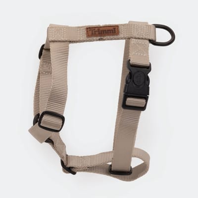 Nylon tuigje zand - maat L - hondentuig - honden riem - hondentuigje grote hond - honden harnas - honden tuigje - hondenhalsband met naam - hond - halsbanden, riemen & tuigen -Trimmi