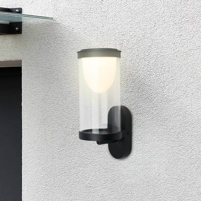 BRILONER - Wandlamp buiten - buitenlamp met verwisselbare batterij - zwart - buitenverlichting - 24 x 12 x 10 cm - Zwart