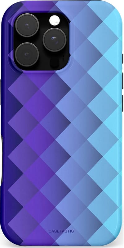 Casetastic hoesje geschikt voor Apple iPhone 16 Pro - MagSafe - Dubbellaagse bescherming - Artica - Fashion Case - Blauw Lavendel