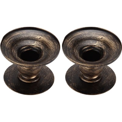 2 Pièces Porte-bougies Fer Pilier Rétro Simpliste Robuste Durable Piédestal de Bougie pour Mariage Fête Maison gray