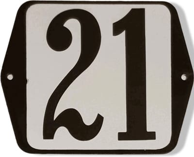 Huisnummer standaard nummer 21