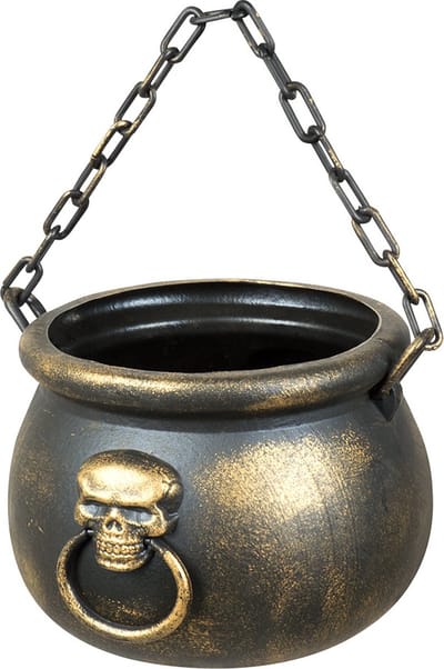 Boland Heksenketel - goud - kunststof - 13 x 19 cm - kookpot - halloween