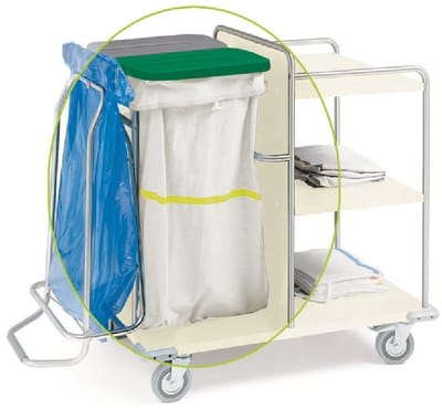 Voetenzak Waswagen - Waszak Bescherming - Hygiënisch Vervoer - Synthetische Stof - 103 cm Hoogte - Geel Gestreept