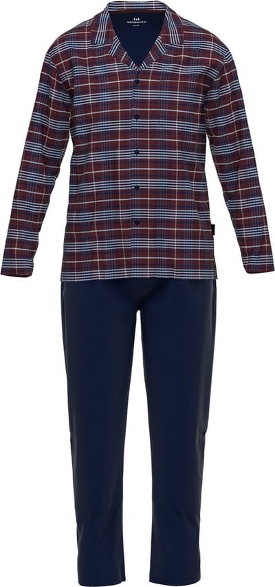 Götzburg Pyjama lange broek - Rot-dunkel-karo - maat M (M) - Heren Volwassenen - 100% katoen- 452270-5200-494-M