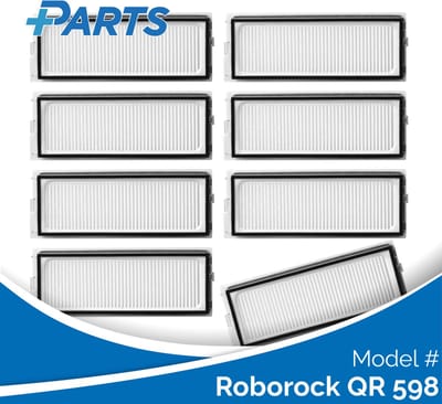 Roborock QR 598 Filters (8 Stuks, Plus.Parts® alternatief voor 8.02.0296)