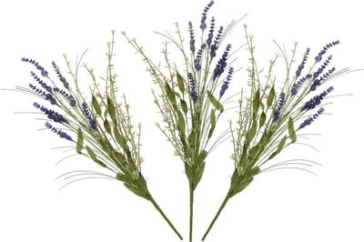 Everlands Kunstbloemen boeket lavendel - 5x stelen - kunststof - paars - 4 x 13 x H75 cm