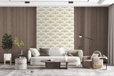 Behang - Fotobehang Patroon - Bloemen - Art Nouveau - Breedte 200 cm x hoogte 300 cm