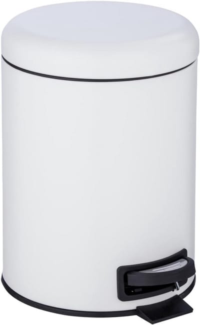 Cosmetica Pedaalemmer Wit/Zwart 5 Liter Badkamer & Toilet