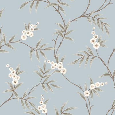Boråstapeter Vliesbehang 7762 - Adorn - Botanisch Blauw - 53cm x 10.05m