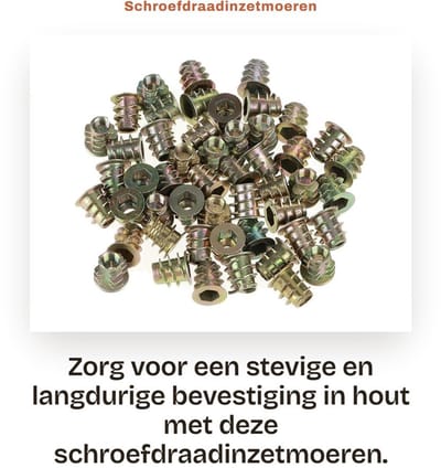 Dailygoods- Inbusmoeren 50 stuks M5 x 10 mm - Zinklegering - Flenskop - Schroefdraad - Duurzaam - Roestbestendig - Schroef