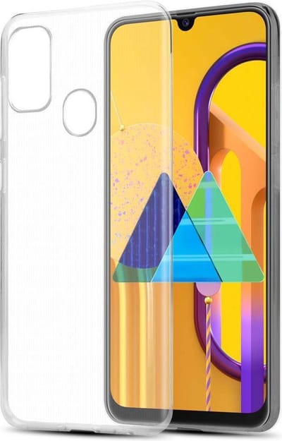 Cadorabo Hoesje geschikt voor Samsung Galaxy M21 / M30s in VOLLEDIG TRANSPARANT - Beschermhoes gemaakt van flexibel TPU Silicone Case Cover