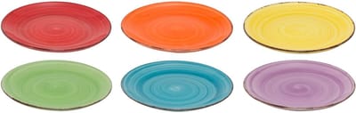 Studio Tavola Ontbijtborden Sunny Summer - Dessertborden - Breakfast Plates - Aardewerk, Gemengd - Vaatwasserbestendig, Ø 19 cm, Set van 6