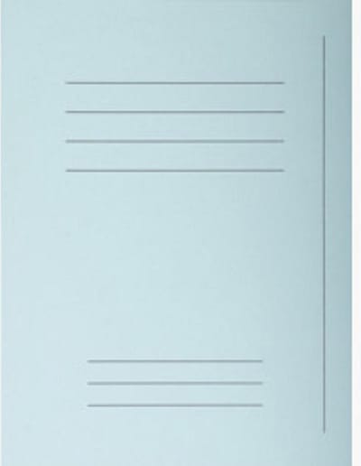 FOREVER 220 PAK 50 BEDRUKTE DOSSIERMAPPEN 220G/M2 - 24X32CM VOOR A4. - LICHTBLAUW