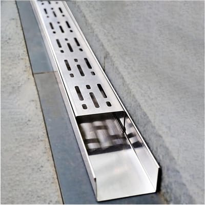 Afwateringsgoot RVS - Drainagekanaal - Water Afvoeren - Hoge Draagkracht - 1 Meter - Zilver