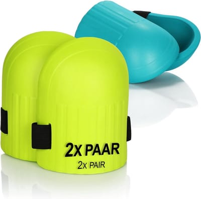 Kniebeschermers - Tuin pads - Kluswerkzaamheden - Comfortabel lichtgewicht - 2 paar - Turkoois/groen