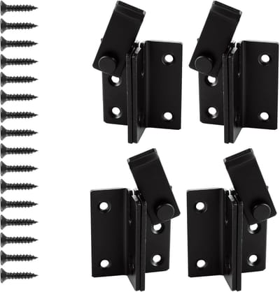 4 Stuks RVS Deursloten - Kleine Vergrendelbare Latch voor Deuren, Vensters en Hekken met Sleutelgat - Links Openend