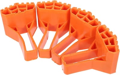Ladder Voetbeschermers - Antislip Rubber - Vloer Beschermen - Verbeterde Stabiliteit - 9.2x6.1x5.7cm - Oranje