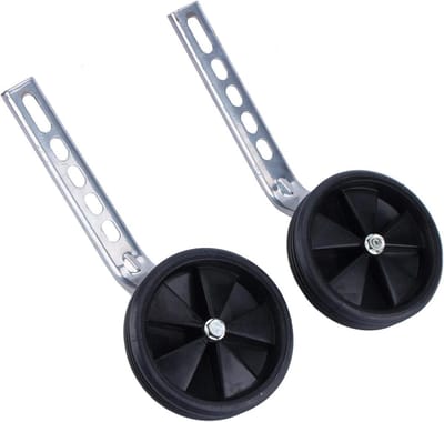 Zijwieltjes Kinderfiets - Oefenwielen Stabilisatoren - Fietsen Leren - Universele Pasvorm - 12-20 Inch - Zilver