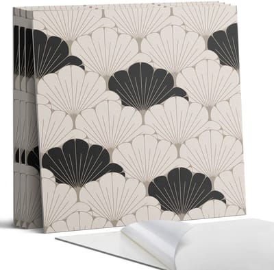 Coloray Wandpanelen Zelfklevend - Stijlvol bladpatroon Zelfklevende Wandpanelen - 50 cm x 50 cm - Zwart Wandpaneel PVC - 4 stuks - Bloemen en planten Wandpanelen Zelfklevend - Keuken Wandpanelen - Wandpanelen Badkamer