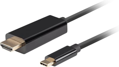 Lanberg Usb-C Hdmi-Kabel Voor Laptop, Tv En Monitor 1M 4K 60Hz Duurzaam