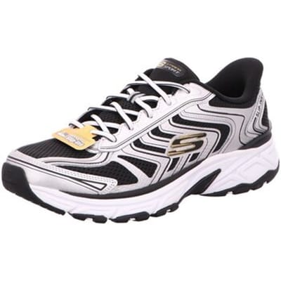 SKECHERS Heren STAMINA SPORT Slip-On Sneaker 233150 SLBK Silver Black