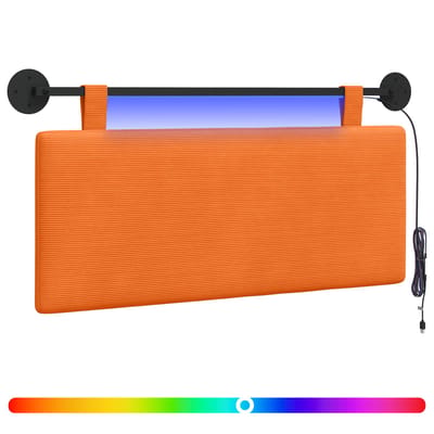 vidaXL - Hangend - hoofdbord - Oranje - Corduroy - stof
