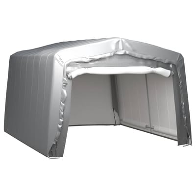 vidaXL - Opslagtent - 370x370 - cm - staal - grijs